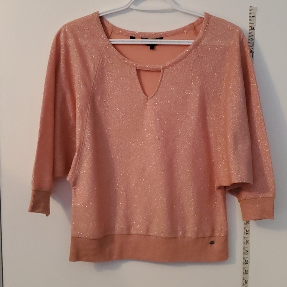 EUC Pink Sparkly Guess Top